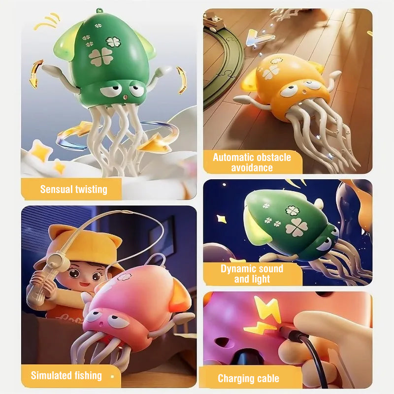 Baby kids Electronic Toys Dancing Squid Octopus Dancer Walking Crawling with Lights Music Education Toys for Children Boys Girls