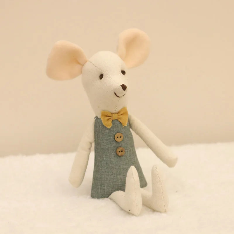 Plush dolls Stuffed Animal Cartoon Kids Toys for Girls Baby Birthday Christmas Gift mouse family dollhouse