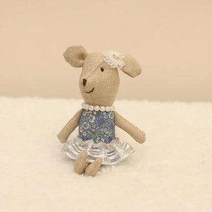 Plush dolls Stuffed Animal Cartoon Kids Toys for Girls Baby Birthday Christmas Gift mouse family dollhouse