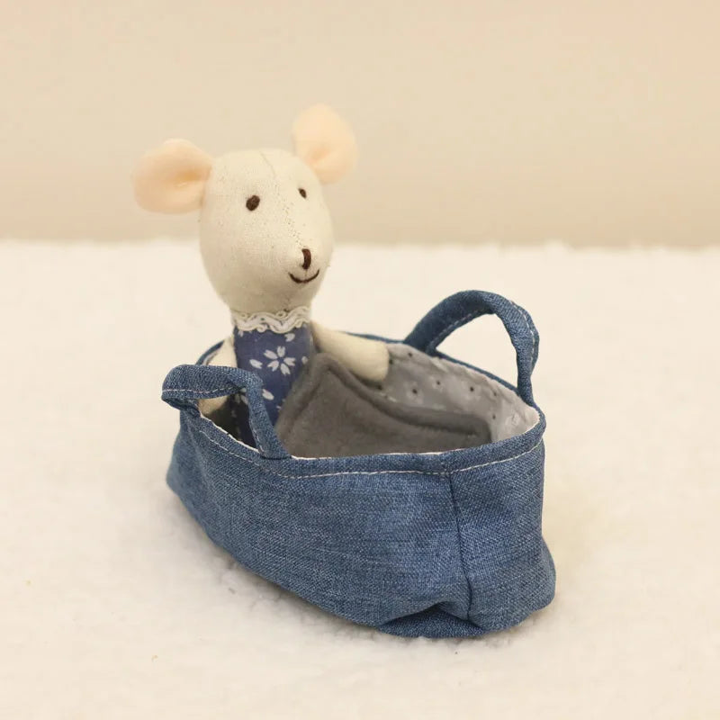 Plush dolls Stuffed Animal Cartoon Kids Toys for Girls Baby Birthday Christmas Gift mouse family dollhouse