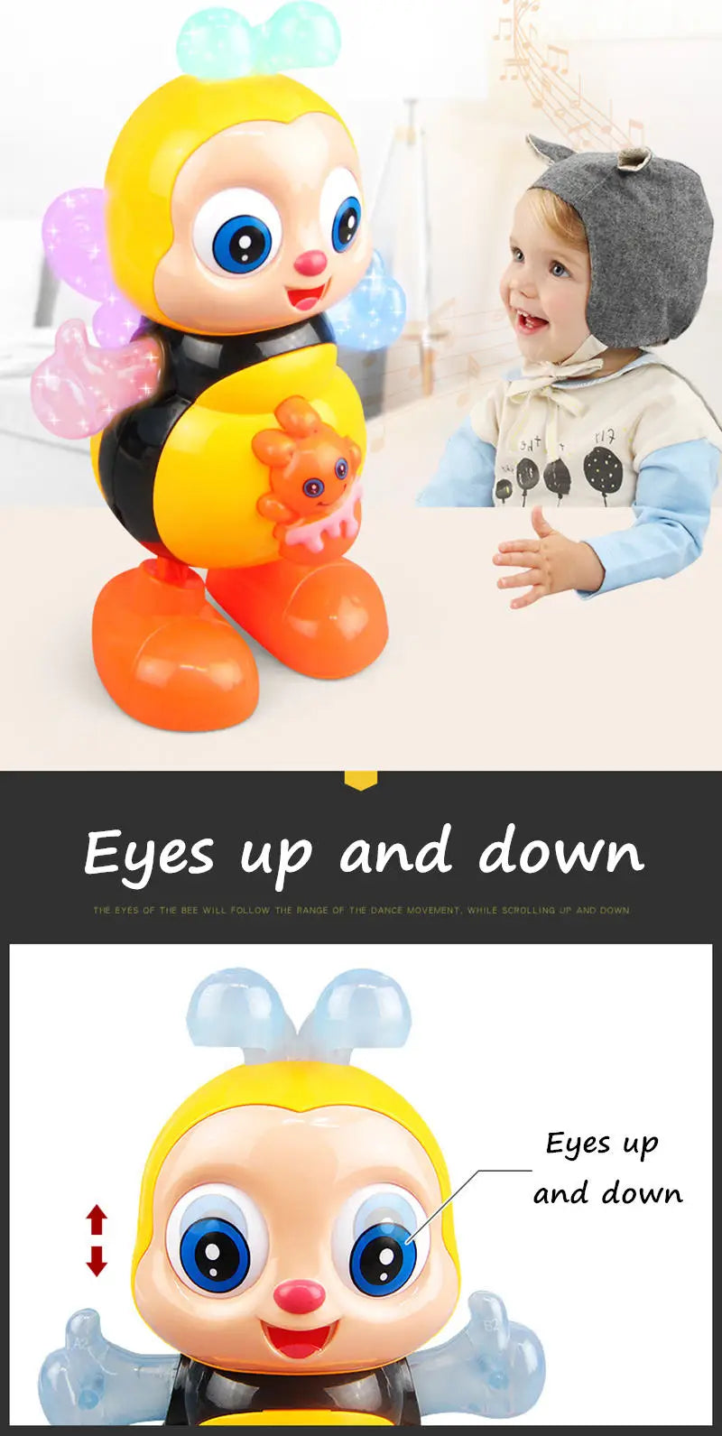 Dancing Bee Toy – Interactive Electric Musical Preschool Educational Toy for Kids