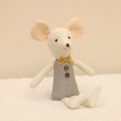 Plush dolls Stuffed Animal Cartoon Kids Toys for Girls Baby Birthday Christmas Gift mouse family dollhouse
