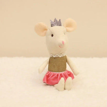Plush dolls Stuffed Animal Cartoon Kids Toys for Girls Baby Birthday Christmas Gift mouse family dollhouse