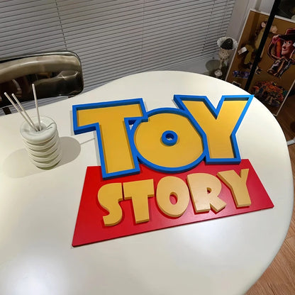 Cartoon Anime Toy Story Toy Story 3d Logo Signage Living Room Home Decor Children'S Room Cartoon Ornament Party Birthday Gift