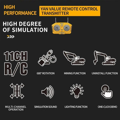 Toys Remote Control Car Toys For Boys Radio Control Excavator Dump Truck Bulldozer Electric car Kids Toys Gift