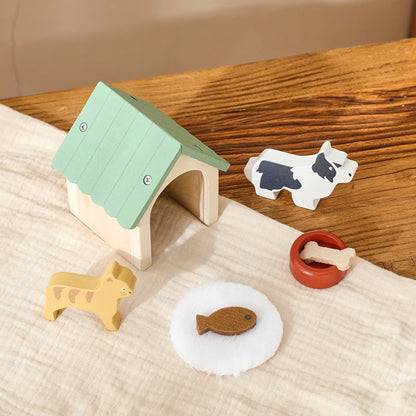 Toy House Accessories Pet Set Great Pet Play Set For Dollhouses Fun Games That Encourage Creativity And Imagination in Children