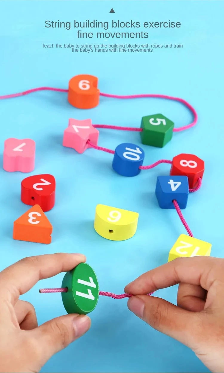 Montessori Wooden Toys for Babies 1 2 3 Years Boy Girl Gift Baby Development Games Wood Puzzle for Kids Educational Learning Toy