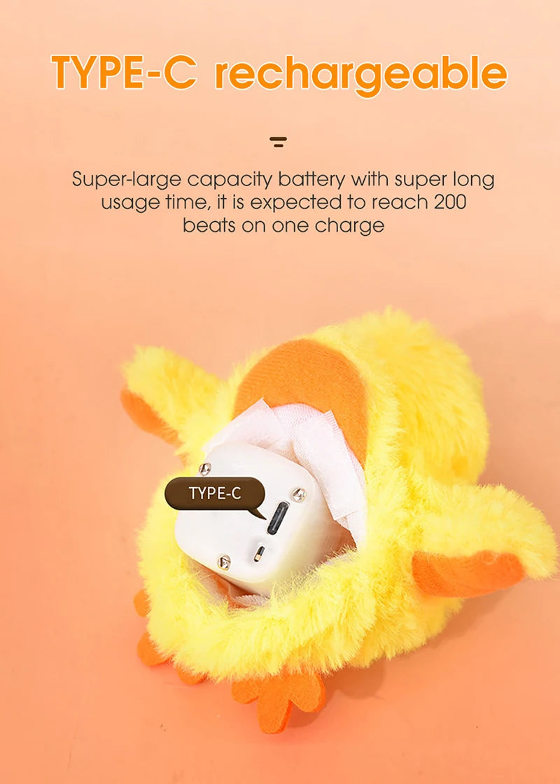 Flapping Duck Cat Toy – Interactive Electric Plush Bird with Vibration Sensor for Kittens