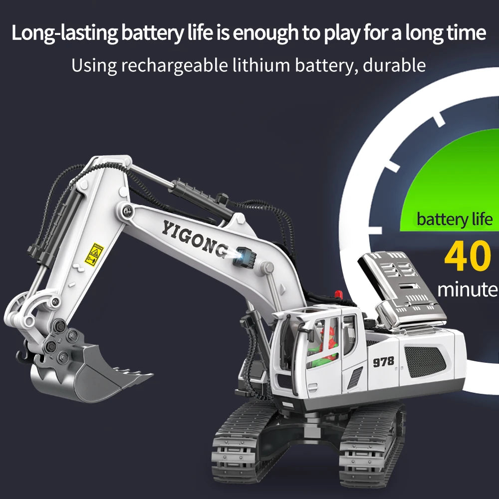 Excavator RC Car Toys Remote Control Car Toys For Boys Radio Control Excavator Dump Truck Bulldozer Electric Car Kids Toys Gift