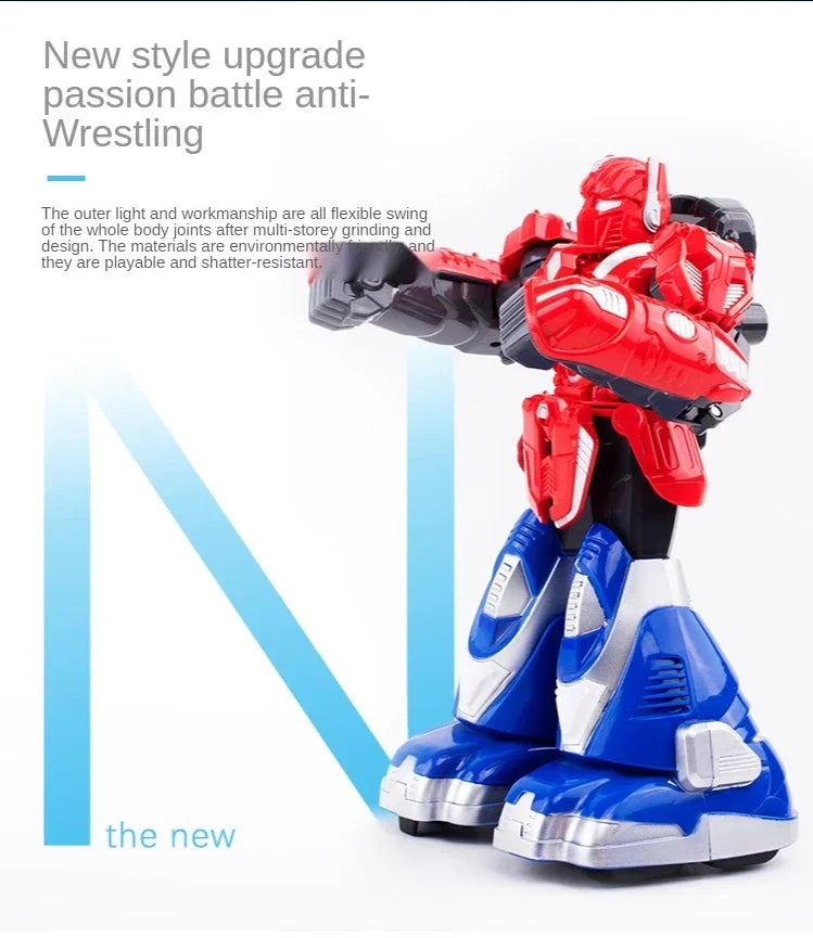 Interactive Motion Sensing Remote Control Robot Toy for Boys - Parent-Child Boxing & Fighting Simulation Remote Control Toy Game