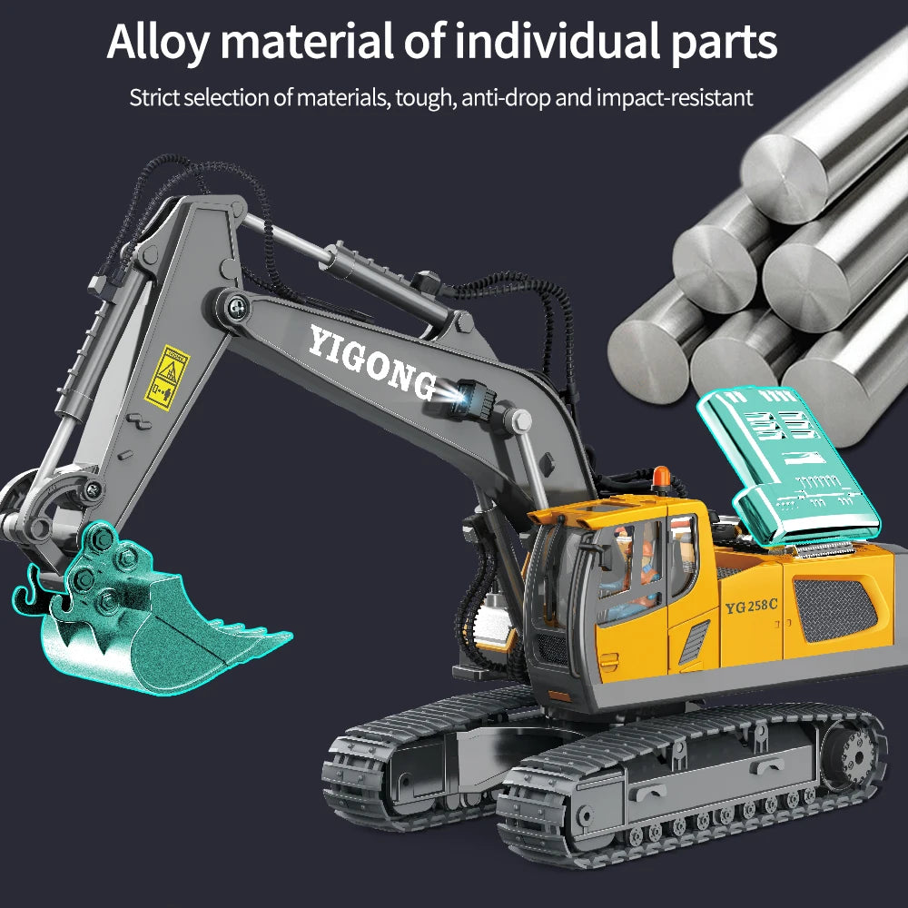 Excavator RC Car Toys Remote Control Car Toys For Boys Radio Control Excavator Dump Truck Bulldozer Electric Car Kids Toys Gift