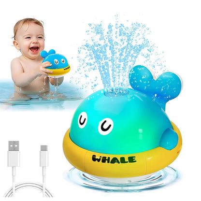 Light Up Whale Sprinkler – Baby Bath & Pool Water Fountain Toy for Toddlers