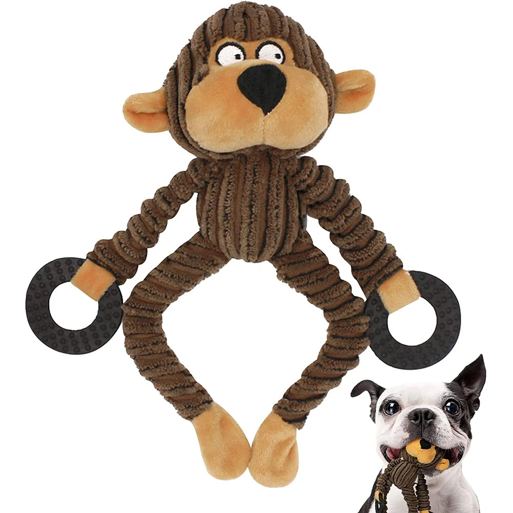 Squeaky Plush Puppy Chew Toy – Interactive Teething and Training Toy for Small Dogs
