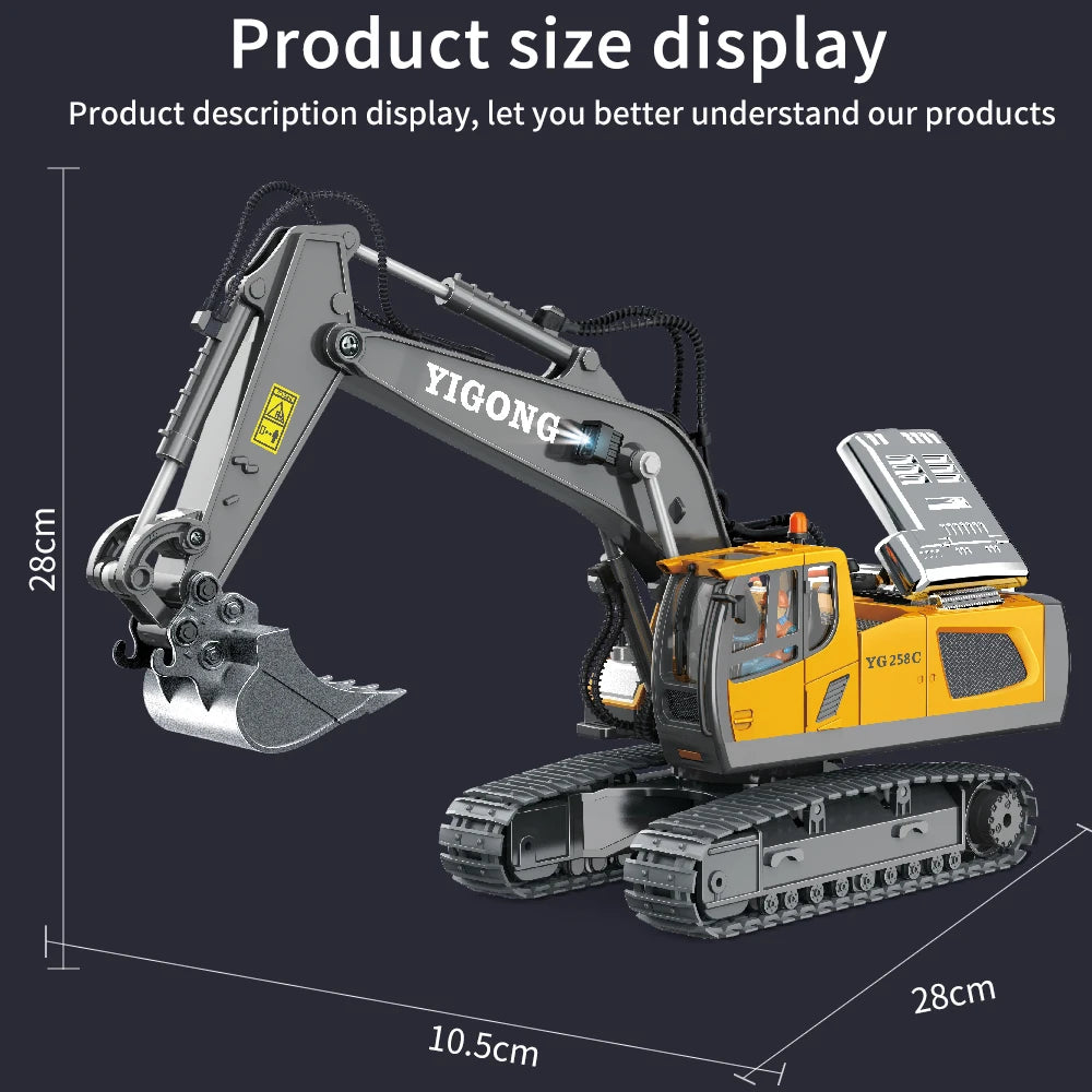 Excavator RC Car Toys Remote Control Car Toys For Boys Radio Control Excavator Dump Truck Bulldozer Electric Car Kids Toys Gift