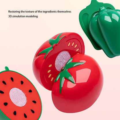 Children's play at home toys, fruits and vegetables, joyful and educational simulation kitchen toys for boys and girls