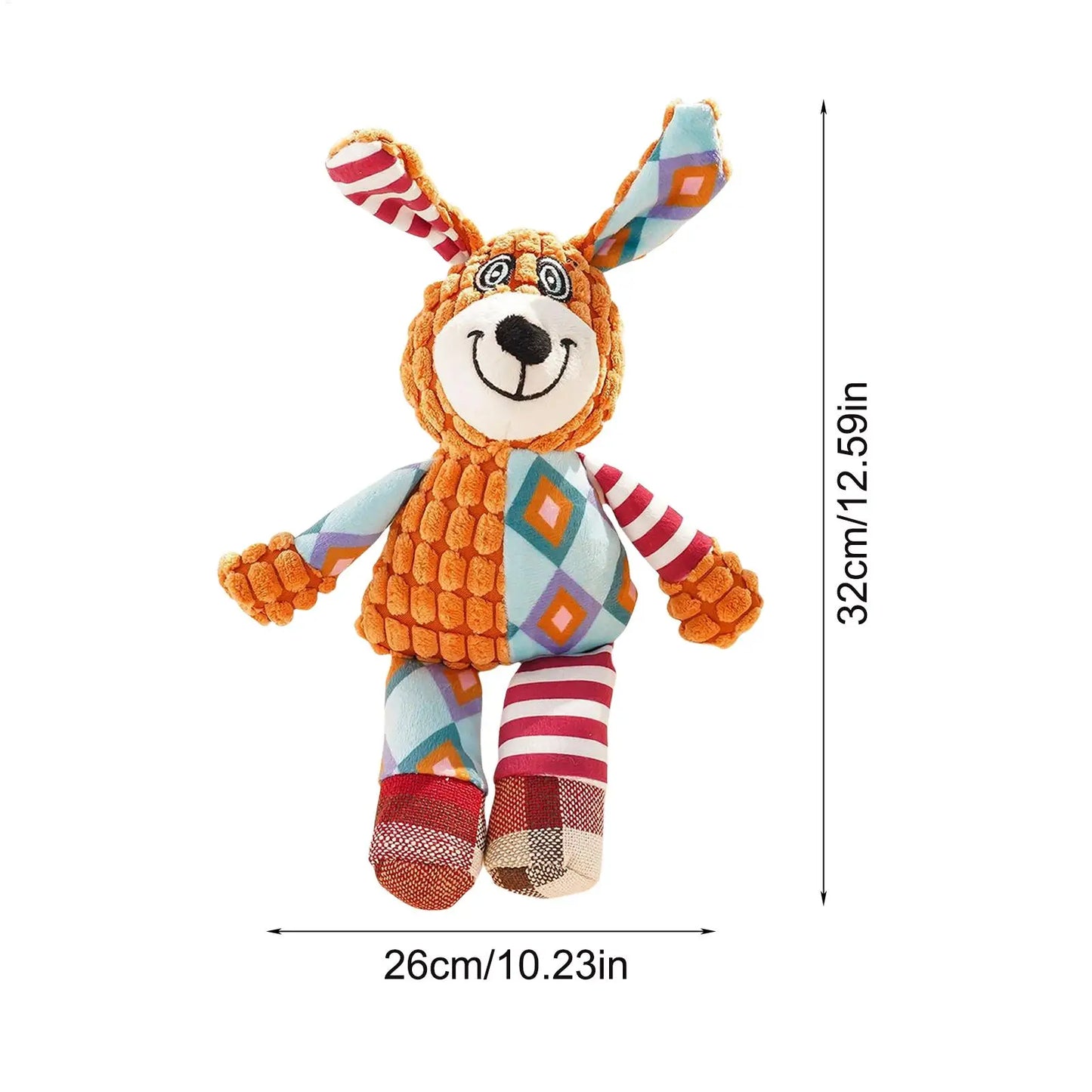 Plush Squeaky Dog Toy – Stuffed Interactive Puppy Toy for Small & Medium Dogs
