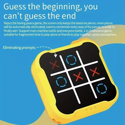 Portable Children Electronic Toys 4-Mode Tic-Tac-Toe Game Board Games Montessori Puzzle Game for Gift for Kids Adult