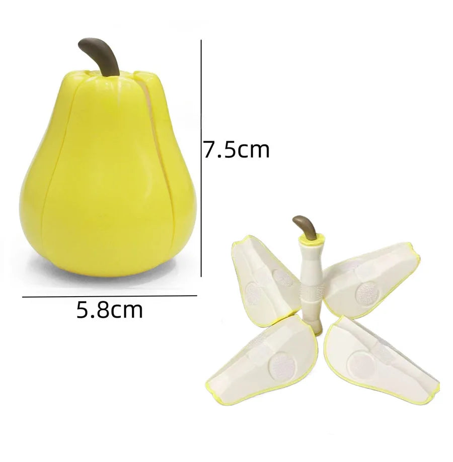 Cutting Fruit Kitchen Play Set – Montessori Educational Pretend Food Toys for Kids and Toddlers