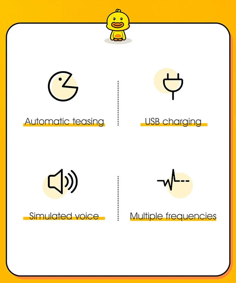 Flapping Duck Cat Toy – Interactive Electric Plush Bird with Vibration Sensor for Kittens