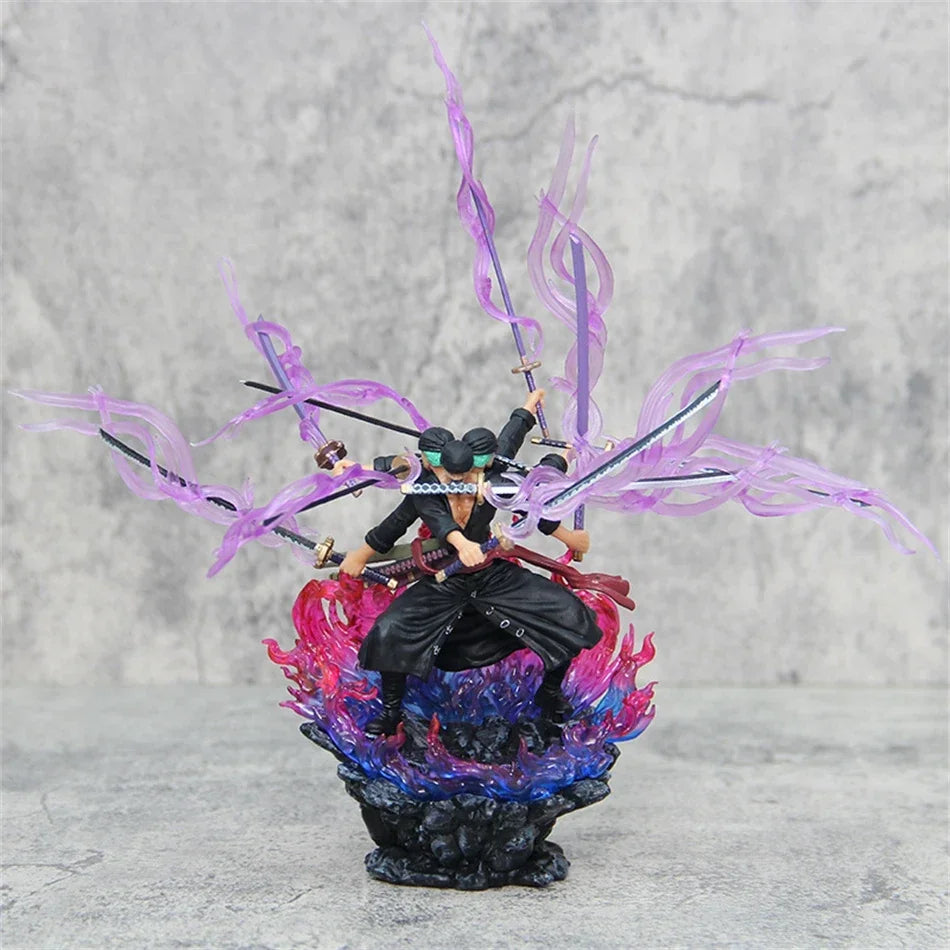 One Piece Zoro Action Figure Anime Figure Asura Roronoa Zoro Statue Action Figure Collection Model Toy for Xmas Collection Gitf