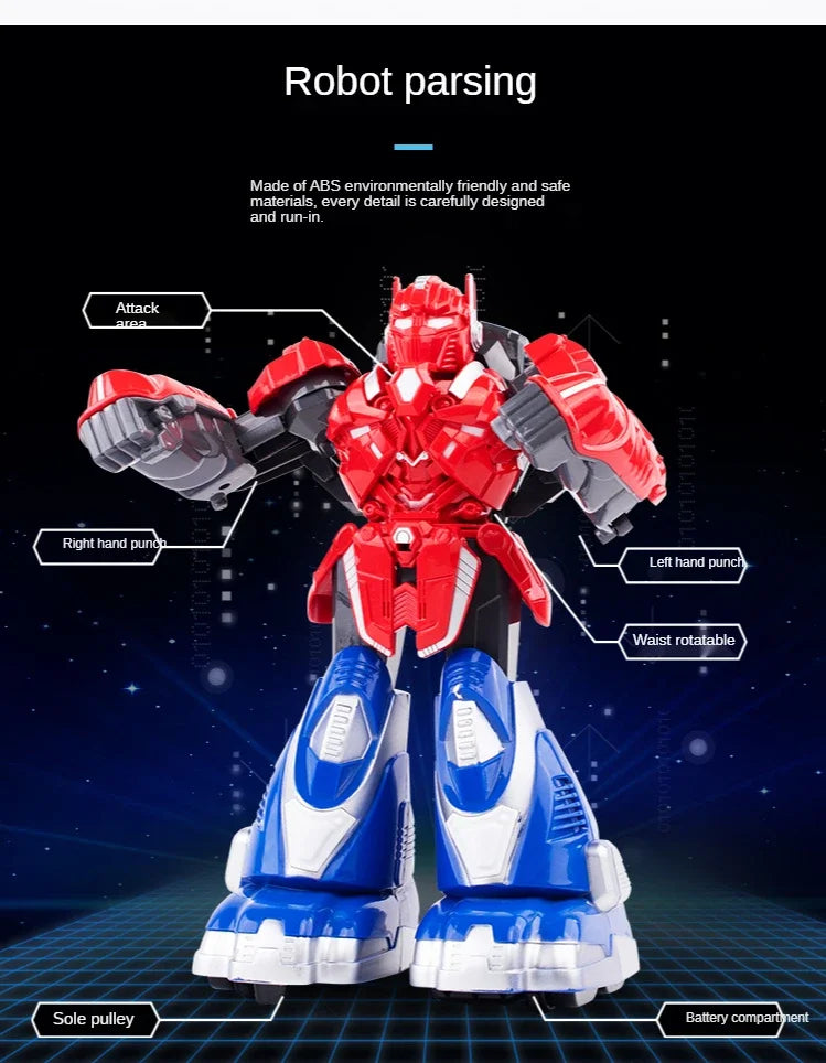 Interactive Motion Sensing Remote Control Robot Toy for Boys - Parent-Child Boxing & Fighting Simulation Remote Control Toy Game
