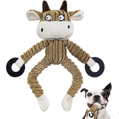 Squeaky Plush Puppy Chew Toy – Interactive Teething and Training Toy for Small Dogs