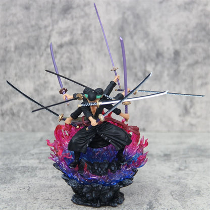 One Piece Zoro Action Figure Anime Figure Asura Roronoa Zoro Statue Action Figure Collection Model Toy for Xmas Collection Gitf