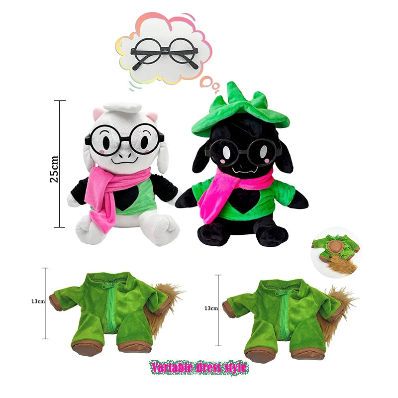 TreasuringU 2025 New Deltarune Plush Toys Kawaii Ralsei Plush Stuffed Toys Tenna Doll Changeable Plushie Clothes Birthday Gifts