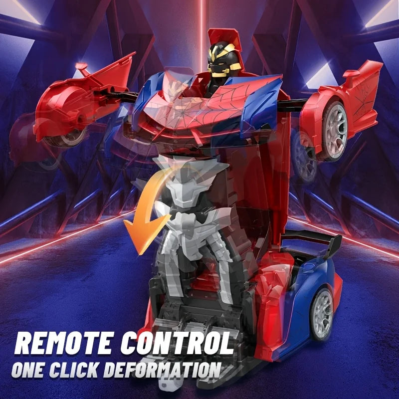 1pc Convertible Remote Control Car Robot、Remote Control Car Toy、One-click Transformation、360°Spin Drift，Suitable 3 Toys for chil