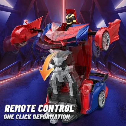 1pc Convertible Remote Control Car Robot、Remote Control Car Toy、One-click Transformation、360°Spin Drift，Suitable 3 Toys for chil