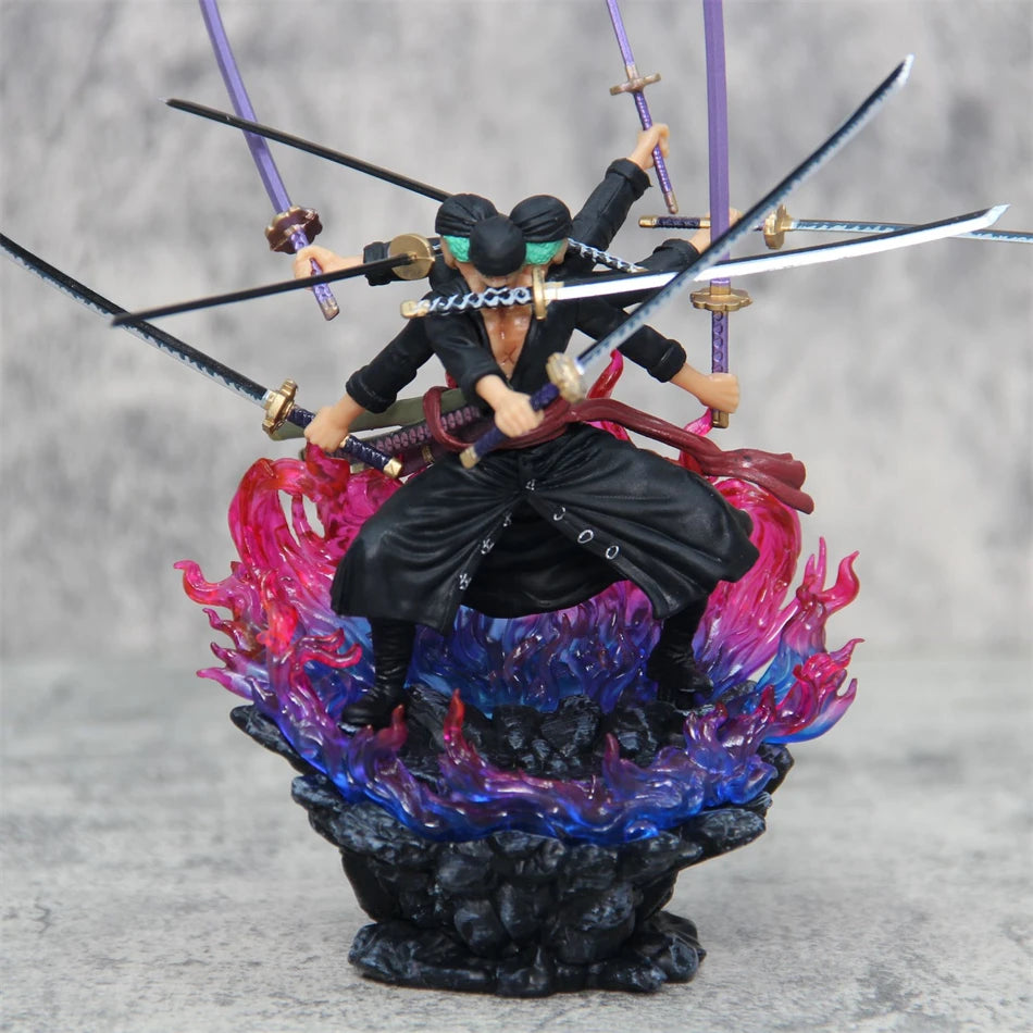 One Piece Zoro Action Figure Anime Figure Asura Roronoa Zoro Statue Action Figure Collection Model Toy for Xmas Collection Gitf