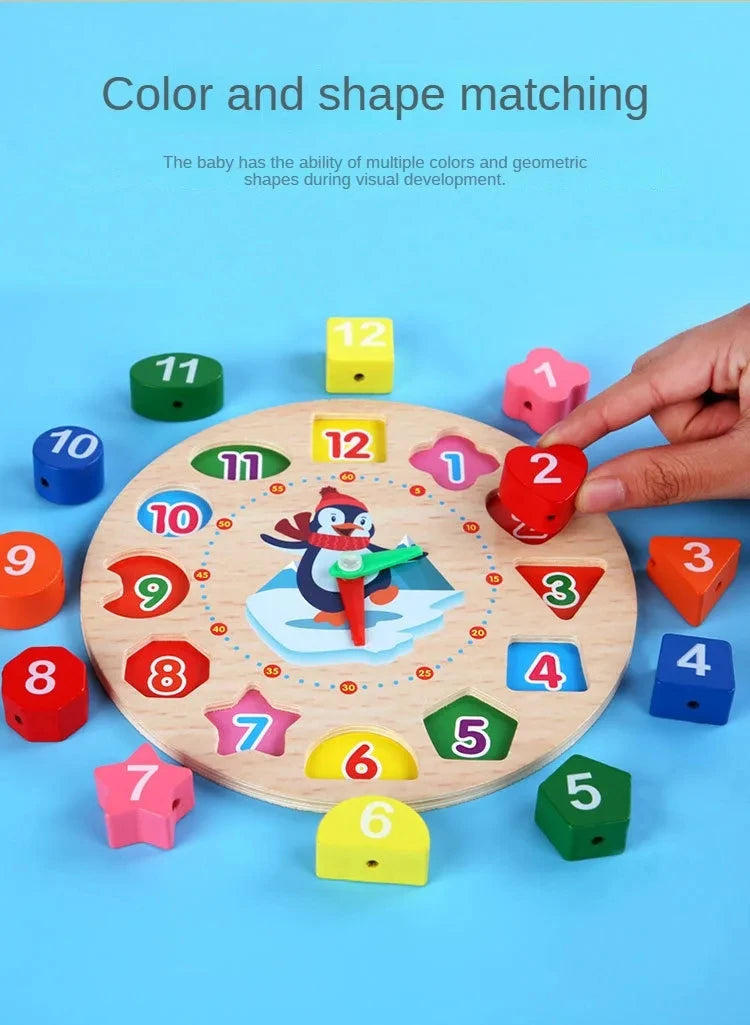 Montessori Wooden Toys for Babies 1 2 3 Years Boy Girl Gift Baby Development Games Wood Puzzle for Kids Educational Learning Toy