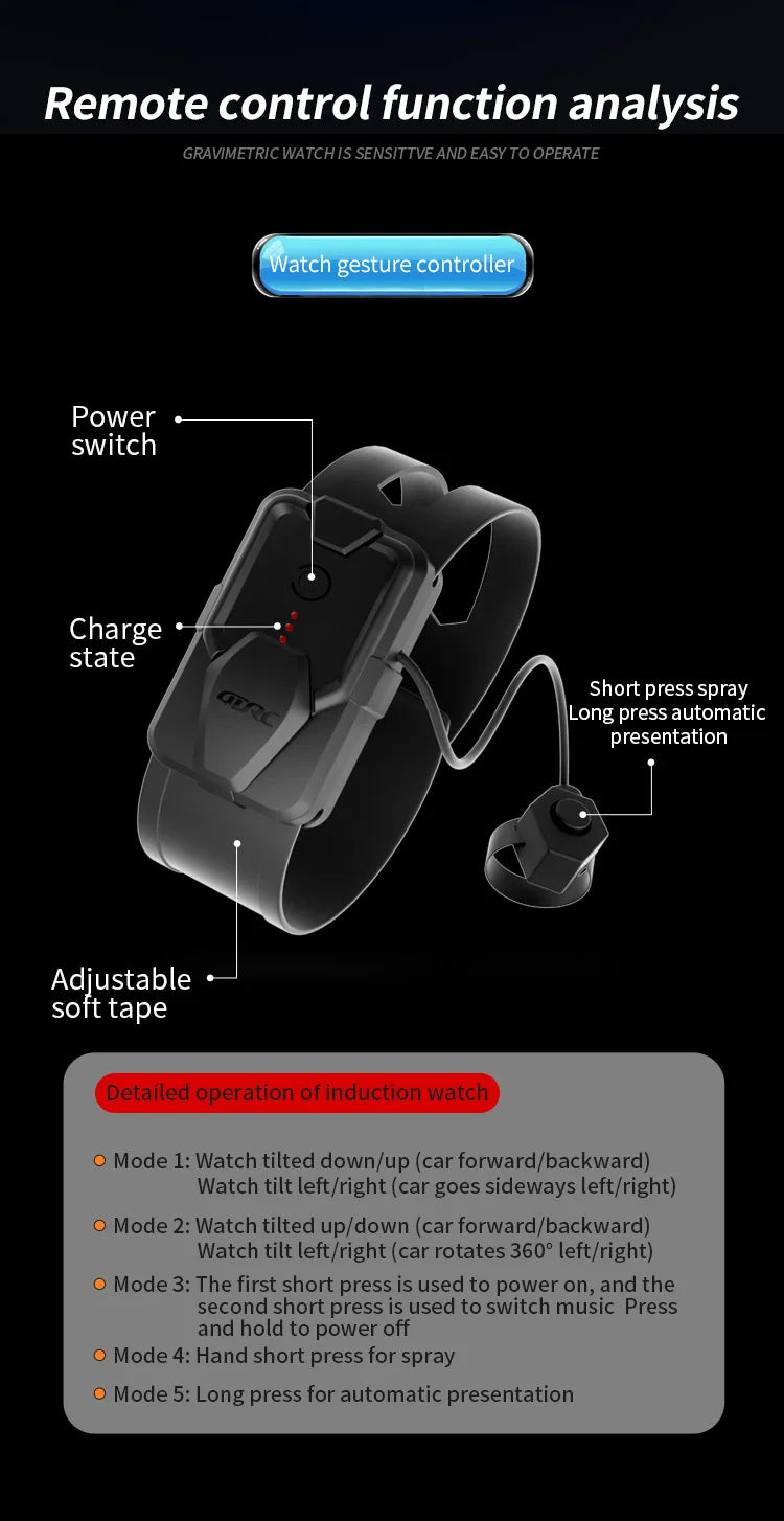 RC Car Gift Children toys rc drift car remote control car toys for kids Gift for Boy Gesture Radio Remote Control Spray Stunt