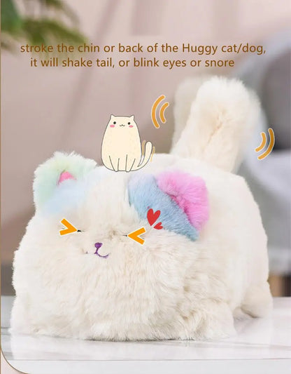Simulation Electric Plush Toys Cute Cat Dog Interactive Kids Huggy Pets Speak Electronic Accompanied Toy Children Gifts Birthday