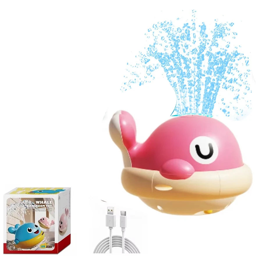 Light Up Whale Sprinkler – Baby Bath & Pool Water Fountain Toy for Toddlers