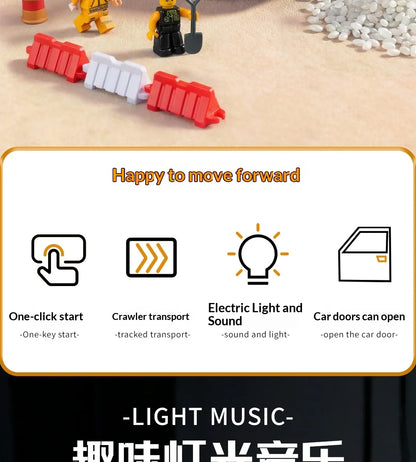 Boys' toys puzzle early education electric sound and light track sand transport vehicle engineering vehicle children's toys