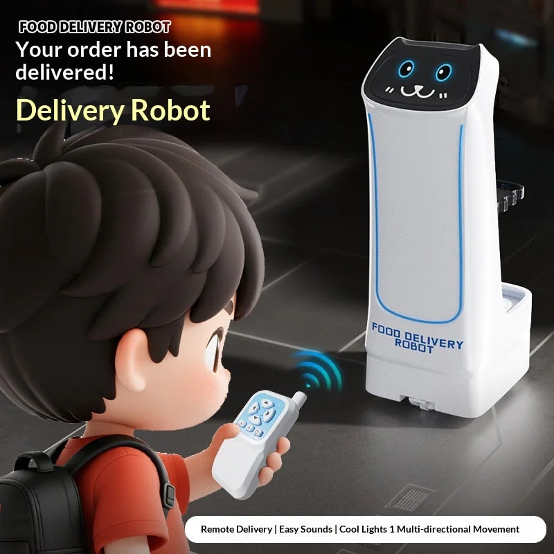 A good toy delivery remote control robot for interacting with children, a remote control car that senses transportable items
