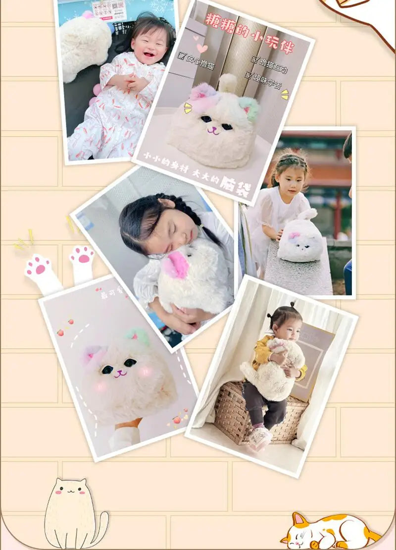 Simulation Electric Plush Toys Cute Cat Dog Interactive Kids Huggy Pets Speak Electronic Accompanied Toy Children Gifts Birthday