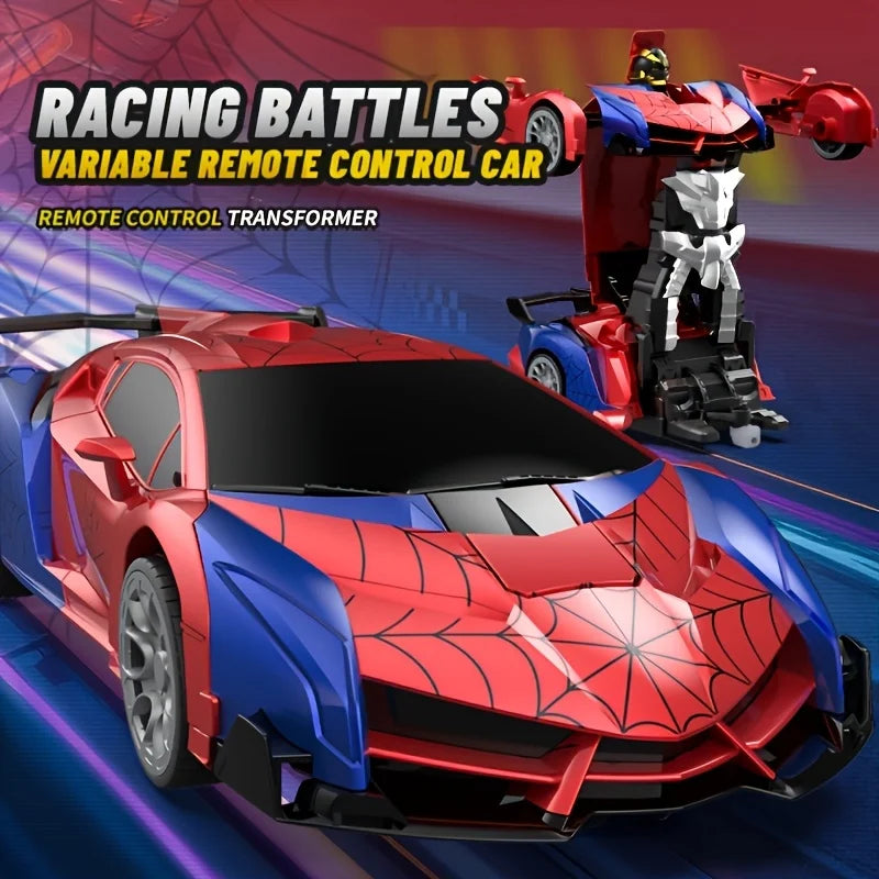 1pc Convertible Remote Control Car Robot、Remote Control Car Toy、One-click Transformation、360°Spin Drift，Suitable 3 Toys for chil