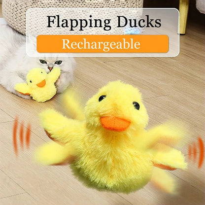 Flapping Duck Cat Toy – Interactive Electric Plush Bird with Vibration Sensor for Kittens