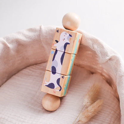 Wooden Montessori Handbell – Baby Musical Rattle & Stroller Toy, Classic Educational Gift