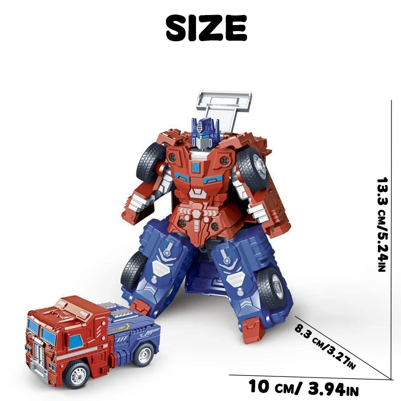 Children's transformable car toys, baby truck, mecha, robot, Police officer model, educational boy,Children's transformable toys