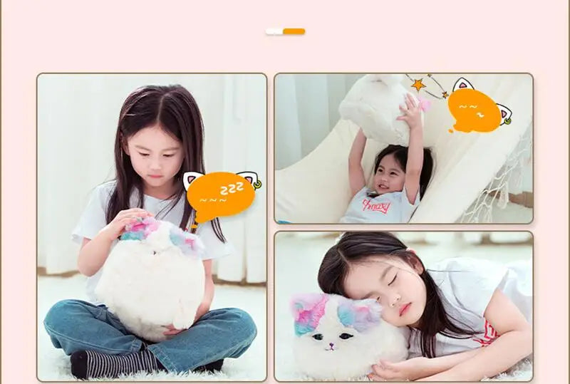 Simulation Electric Plush Toys Cute Cat Dog Interactive Kids Huggy Pets Speak Electronic Accompanied Toy Children Gifts Birthday