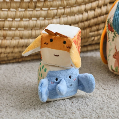 Plush Animal Montessori Simulation Farm House Set Baby Toys Sensory Fine Motor Development Educational Play For Kid House