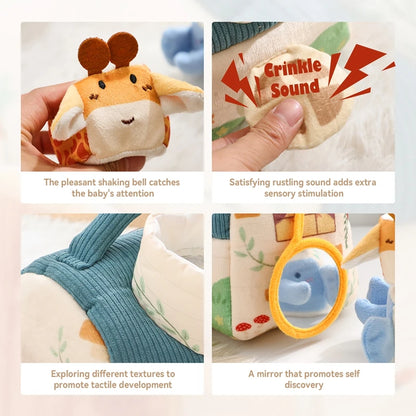 Plush Animal Montessori Simulation Farm House Set Baby Toys Sensory Fine Motor Development Educational Play For Kid House