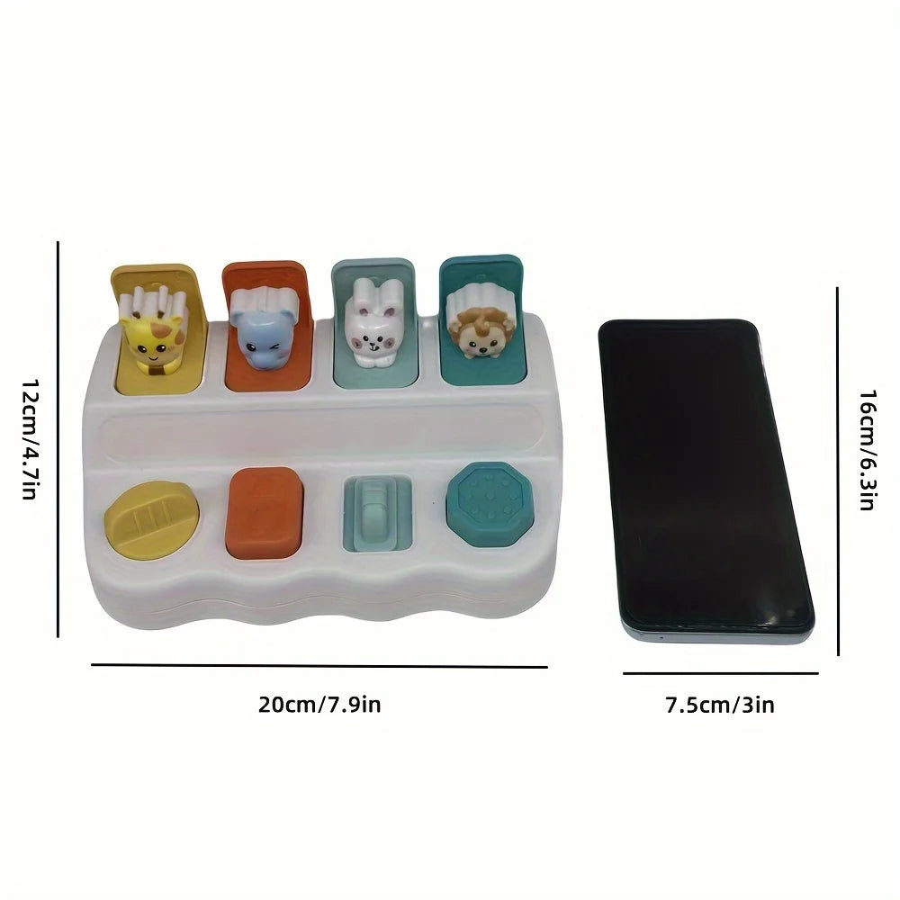 Montessori Pop up Animal Toys and Learning Boxes - Enhance Logic and Motor Skills, Suitable for Children's Birthday Gifts
