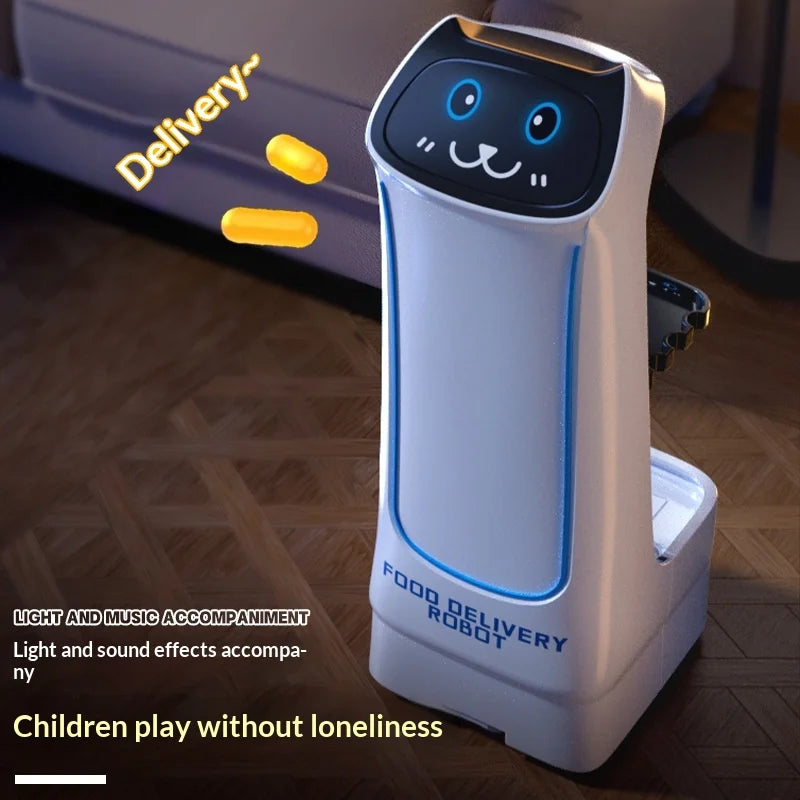 A good toy delivery remote control robot for interacting with children, a remote control car that senses transportable items
