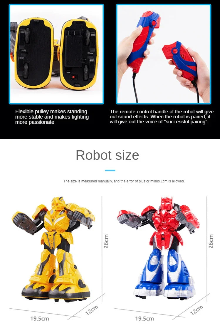 Interactive Motion Sensing Remote Control Robot Toy for Boys - Parent-Child Boxing & Fighting Simulation Remote Control Toy Game
