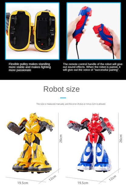 Interactive Motion Sensing Remote Control Robot Toy for Boys - Parent-Child Boxing & Fighting Simulation Remote Control Toy Game