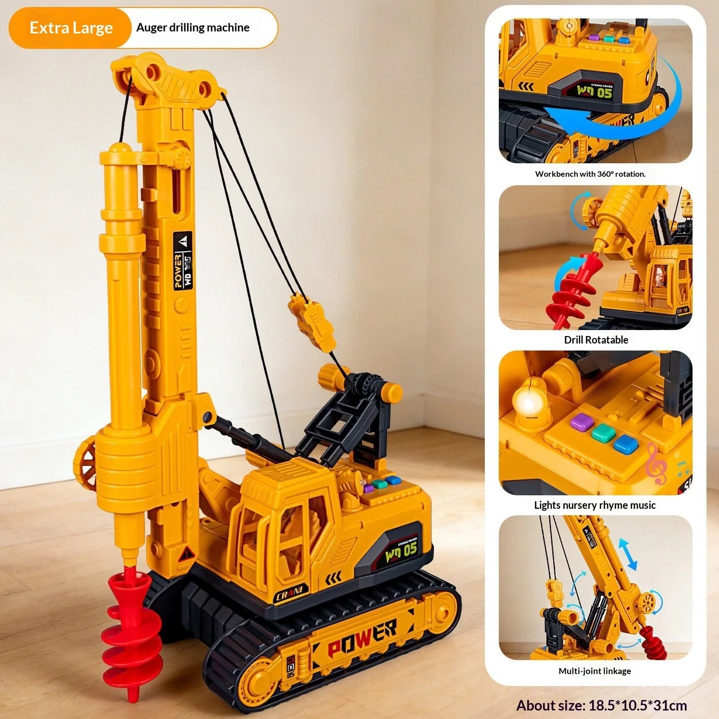 Boys' toys puzzle early education electric sound and light track sand transport vehicle engineering vehicle children's toys